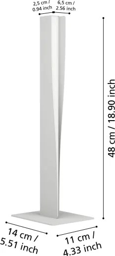 Eglo 901834 - Lampă de masă LED dimabilă RGBW BOLOGNANO-Z LED/9W/230V gri