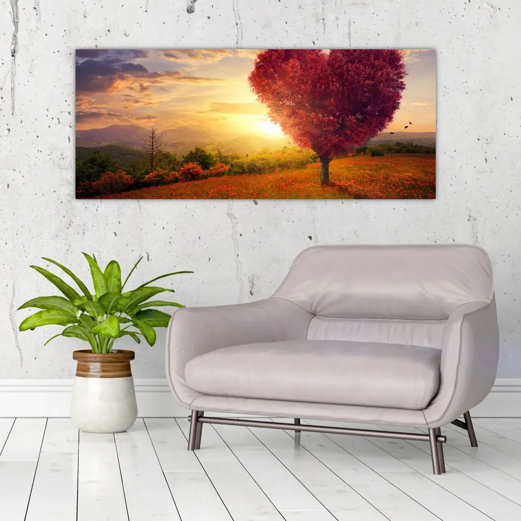 Tablou cu copaci în forma de inimă (120x50 cm), în 40 de alte dimensiuni noi