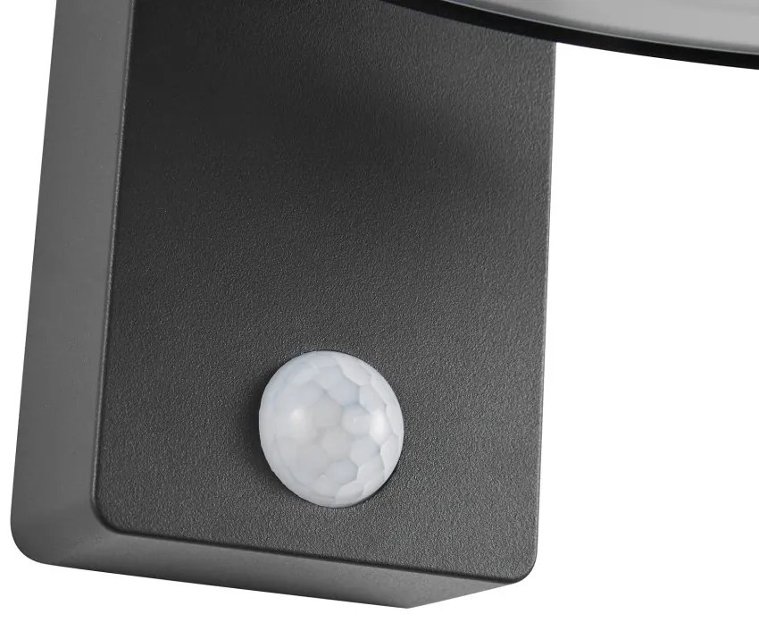 Aplica LED solara de exterior cu senzor de miscare IP44 Justina antracit