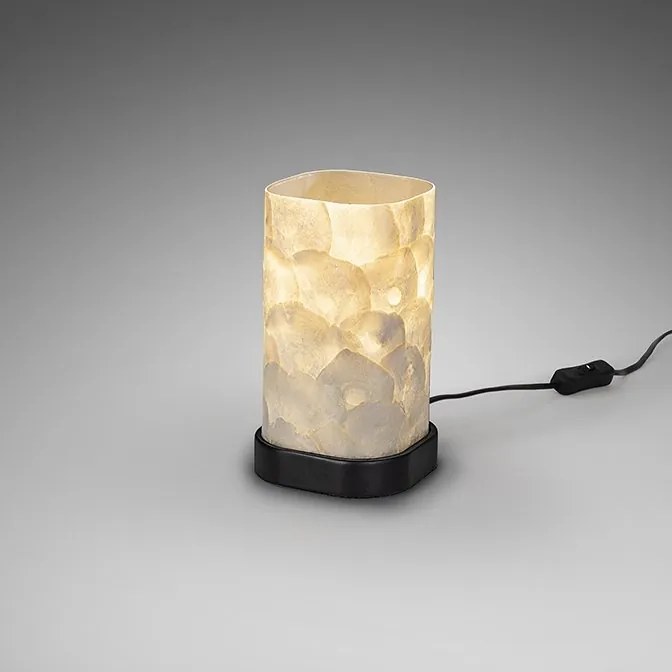 Veioza, Lampa metal negru, sidef alb Nakar