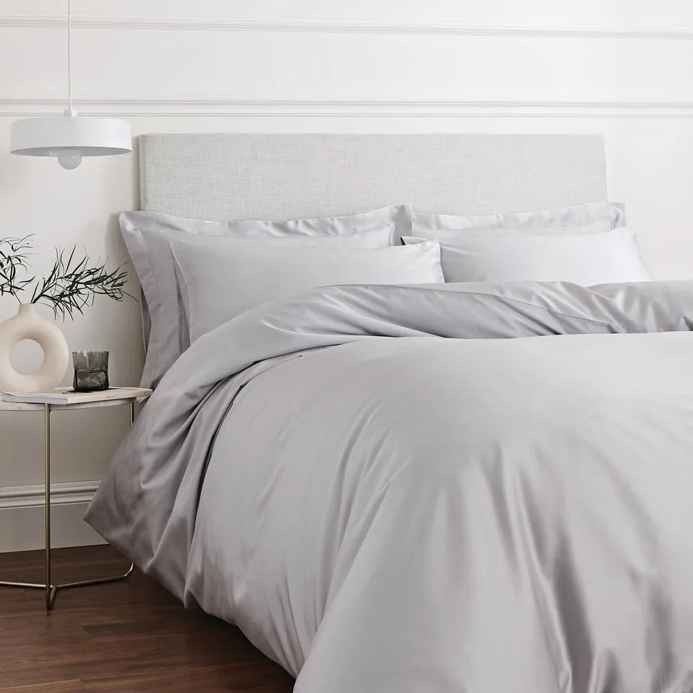 Lenjerie de pat din bumbac satinat Bianca Classic, 200 x 200 cm, gri