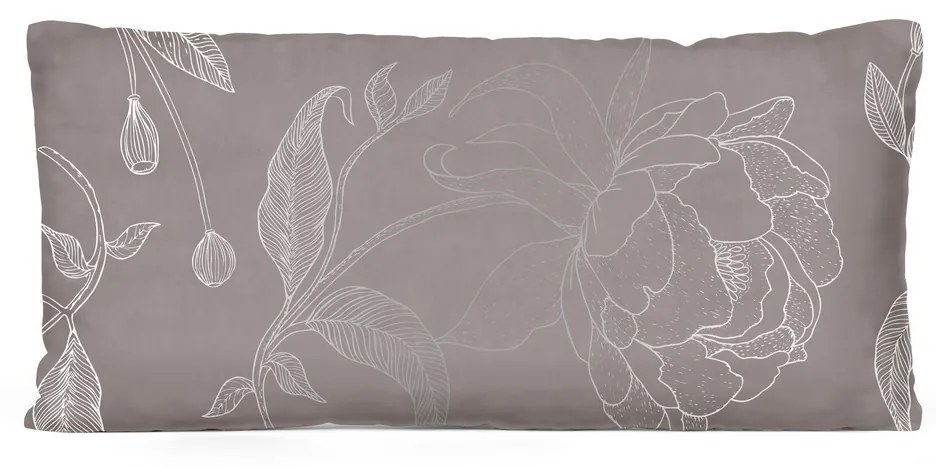 Pernă decorativă Wendre Flower , 30 x 60 cm, maro