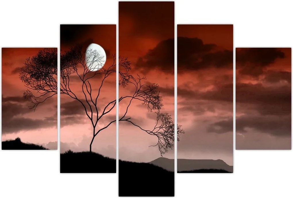 Tablou - Luna luminează noaptea (150x105 cm)