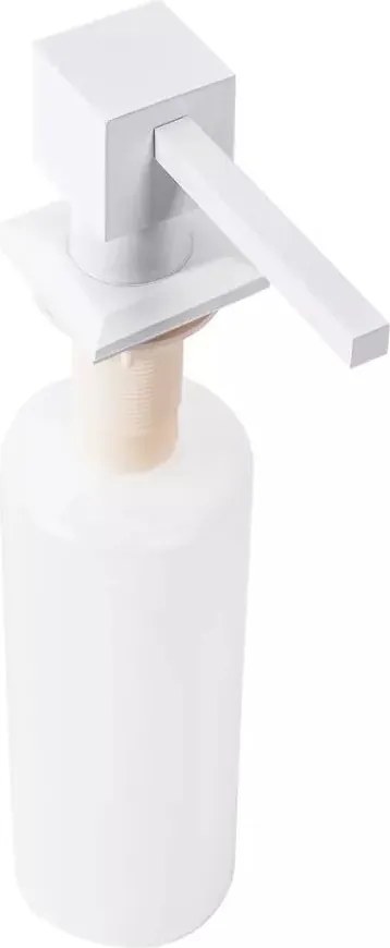 Dozator detergent Rea Square 330 ml finisaj alb mat
