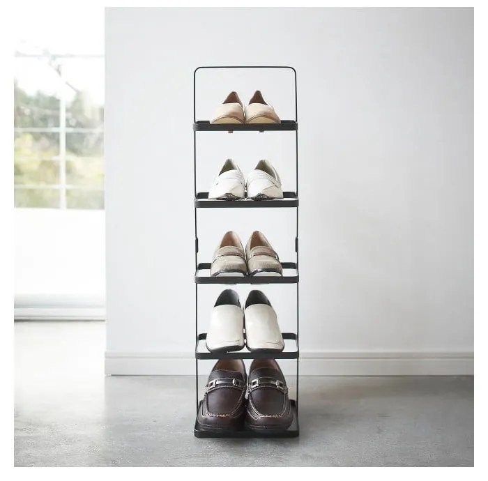 Suport înalt pentru pantofi YAMAZAKI Tower Shoe Rack, negru