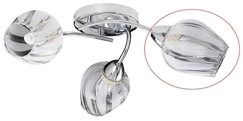 Abajur de rezervă din sticlă pentru lustră Rabalux 2969 DANILA E27