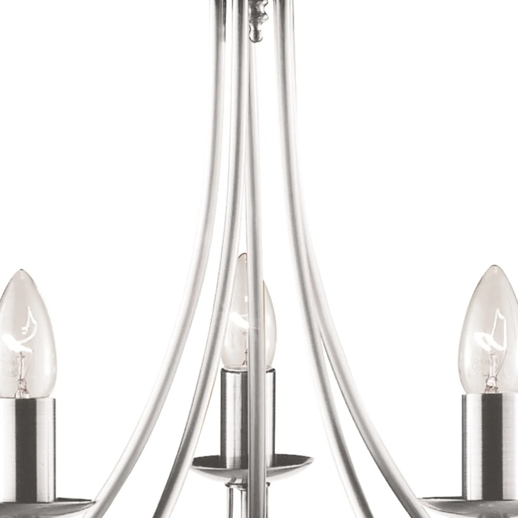 Candelabru traditional stil clasic Maypole argintiu 5L 6345-5SS SRT