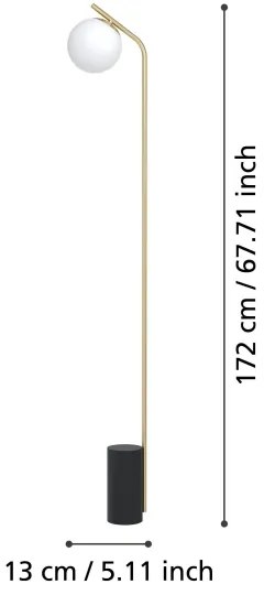 Lampadar Eglo 39981 BETULIA 1xE27/40W/230V auriu