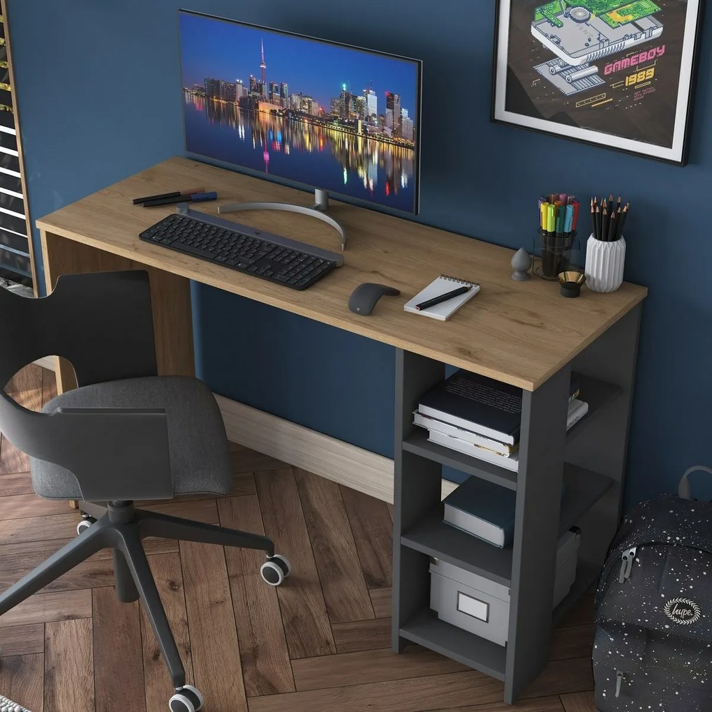 Birou Hamen Walnut și Antracit