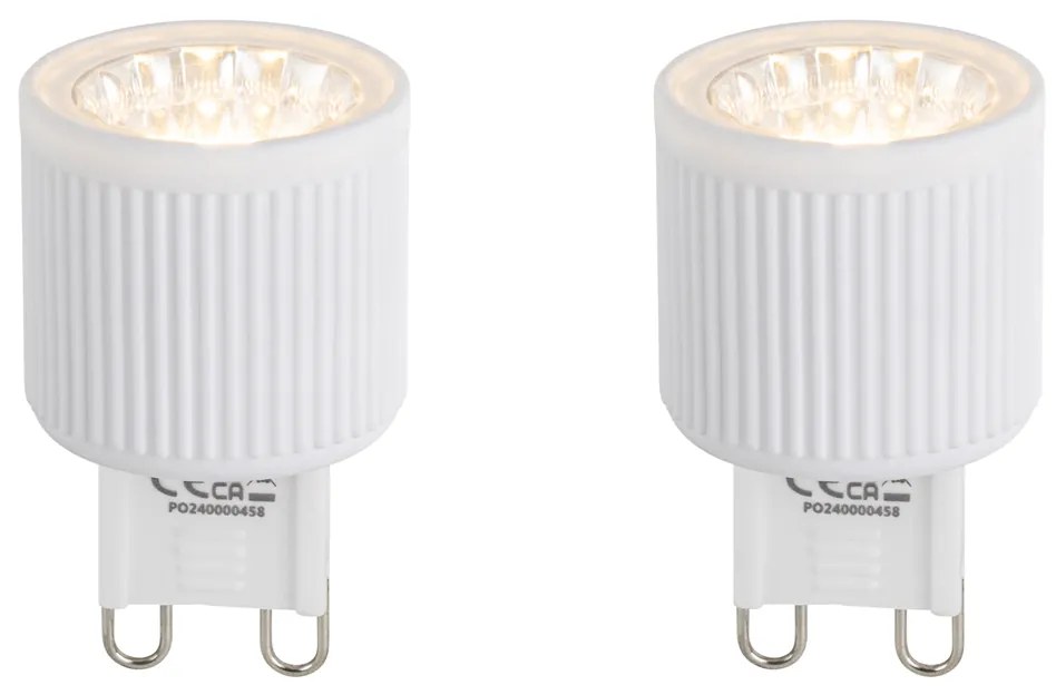 Set de 2 becuri LED G9 24mm, reglabile, 3W 300 lm 2700K