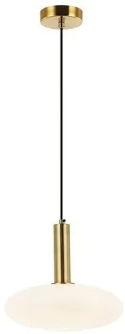 Pendul design modern Fannel negru, auriu, opal 30cm