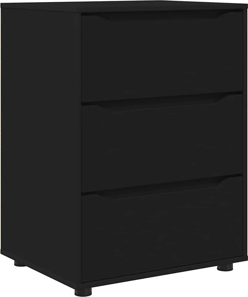 vidaXL Dulap de depozitare Negru 60 x 48 x 81 cm Lemn compozit