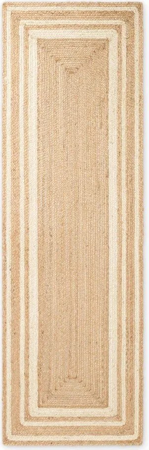 Covor tip traversă crem/în culoare naturală reversibil/țesut manual din iută 70x200 cm Jutta – Hanse Home