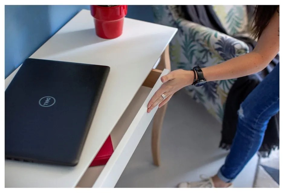 Birou Ragaba Lillo, lungime 65 cm, alb