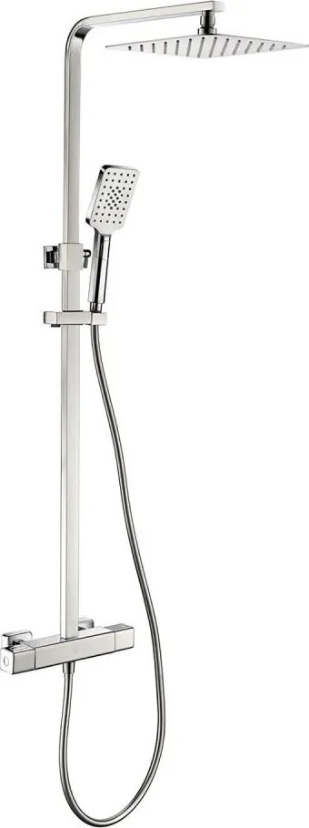 Set de duș NAESBY cu baterie termostatică, crom lucios