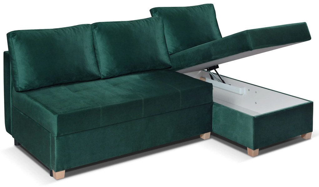 Canapea trei locuri Mike (verde) D. 1025891