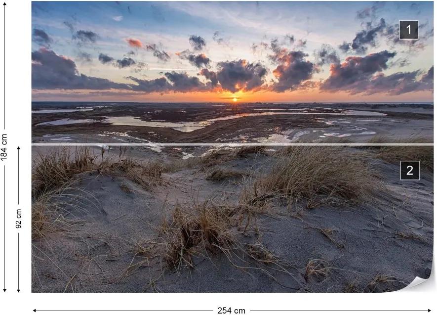 Fototapet GLIX - Sun Down Beach + adeziv GRATUIT Tapet nețesute - 254x184 cm