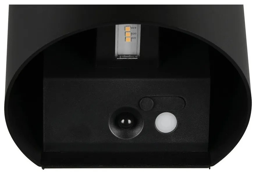 Corp de iluminat pentru exterior LED de perete cu senzor de mișcare cu USB (înălțime 10 cm) Genie – Reality