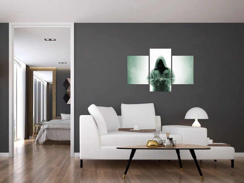 Tablou - Călugăr în întuneric (90x60 cm)