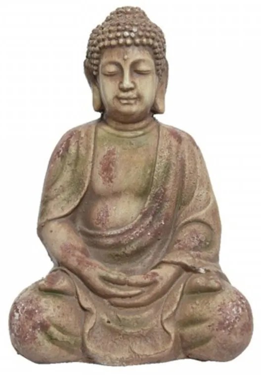 Decoratiune Buddha, Decoris, 17x20x30 cm, magneziu