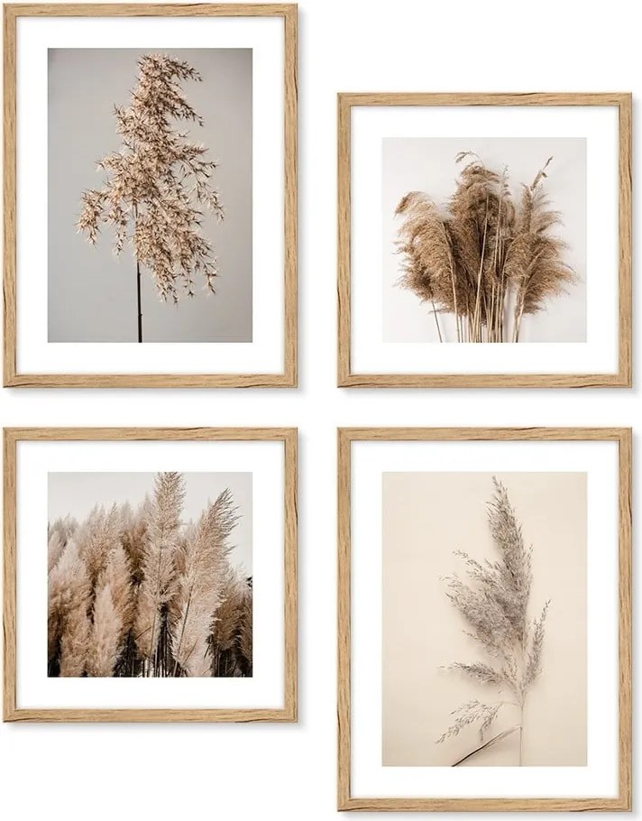 Postere cu ramă 4 buc. 32x42 cm