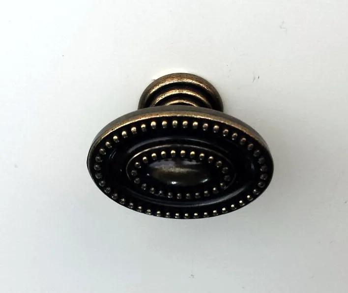 Buton antic oval bronz