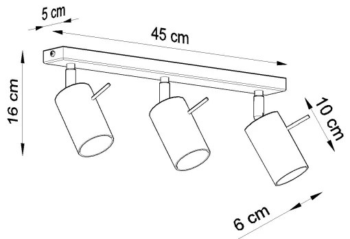 Spot LED ASMUS 3xGU10/7W/230V negru Brilagi
