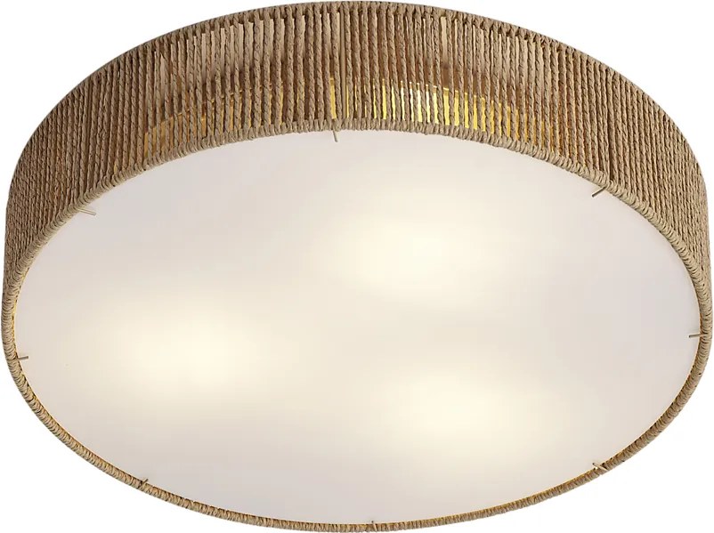 Plafonieră Japandi naturală cu abajur 46cm 3 lumini - Luz