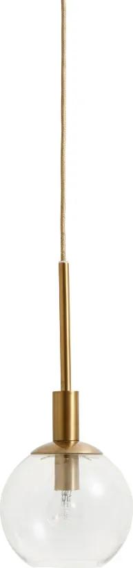 Lampa din Metal si Sticla - Metal Auriu Diametru (15 cm) x Inaltime (36 cm)