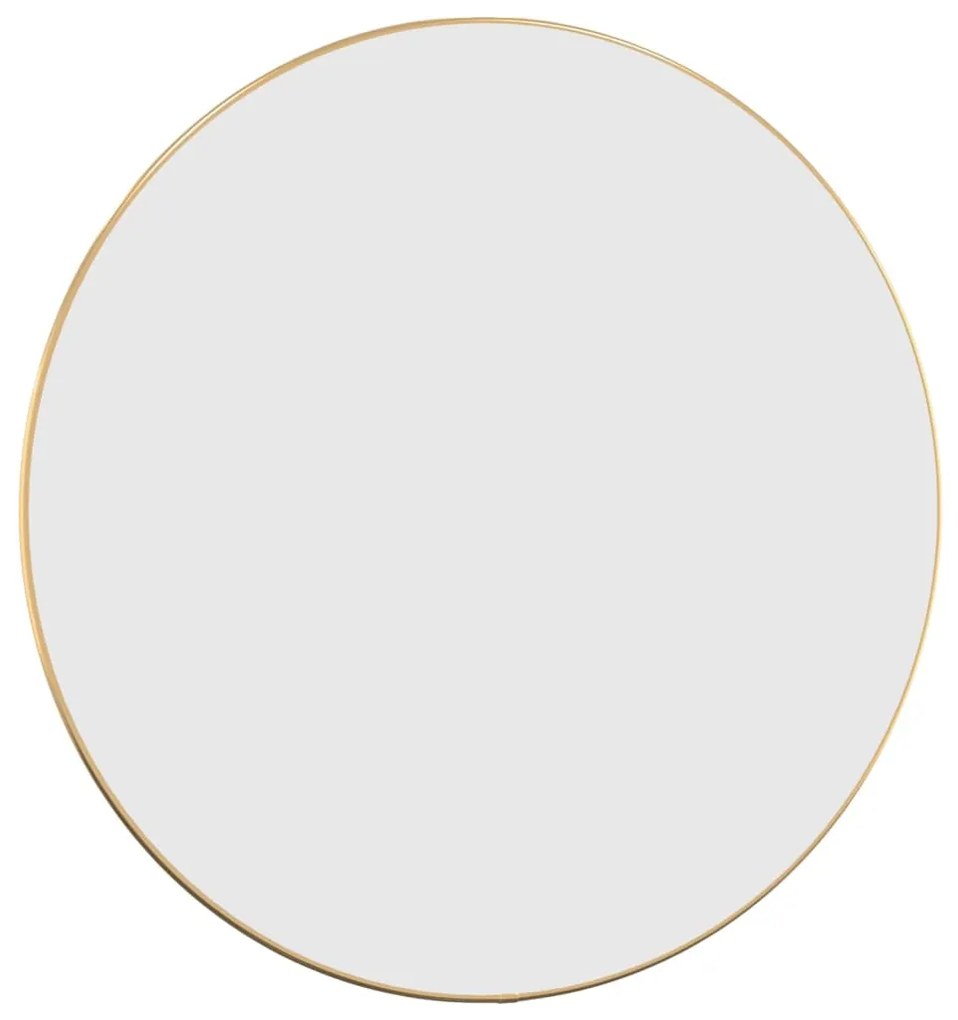 Oglinda de perete rotunda, auriu, Ø 60 cm