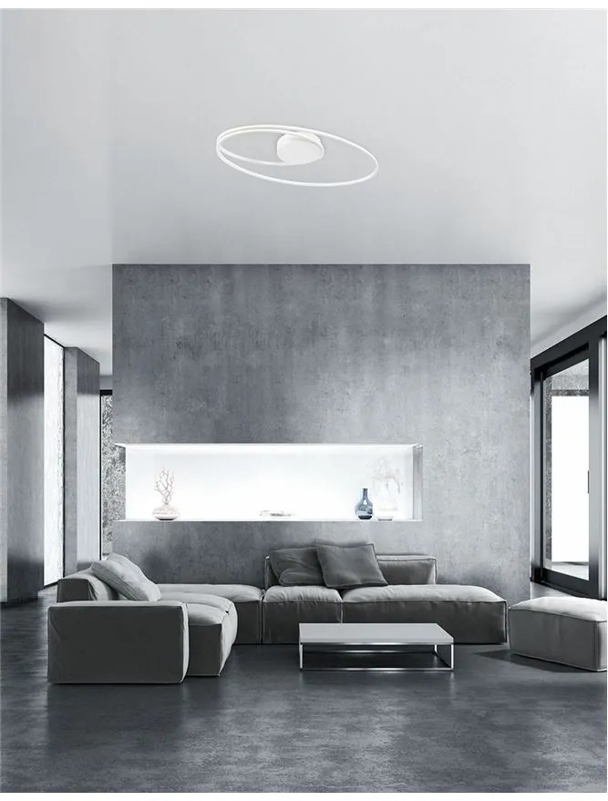 Lustra LED design modern Viarregio alb