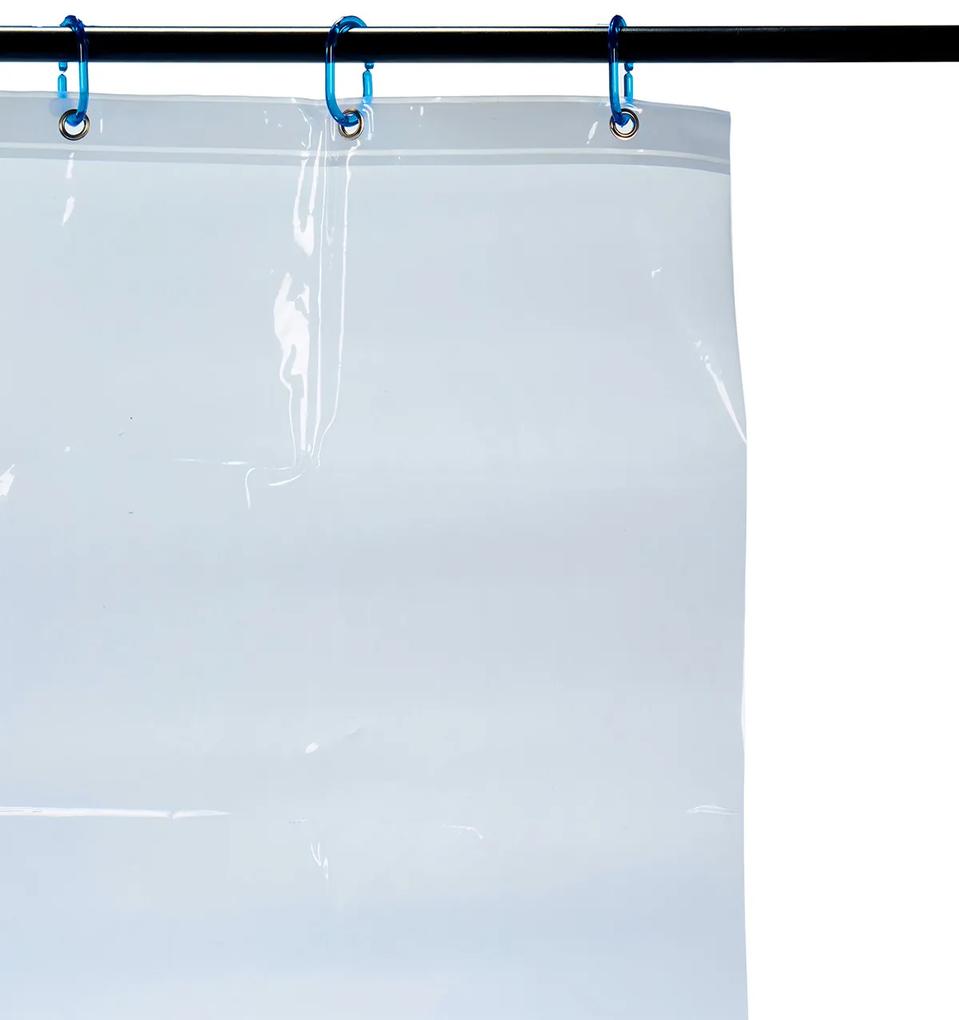 Perdea de dus PVC Semitransparenta 180 x 180 cm  Albastru