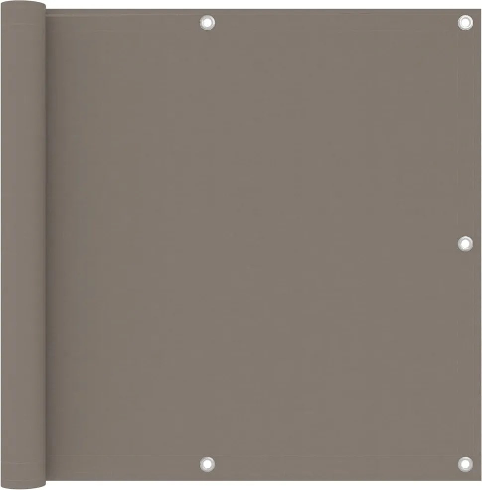 vidaXL Paravan de balcon, gri taupe, 90x500 cm, țesătură oxford