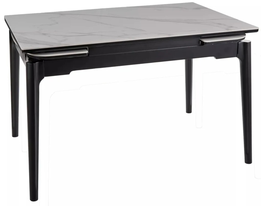 Masa extensibila Sento alb/negru L120-180xl80 cm
