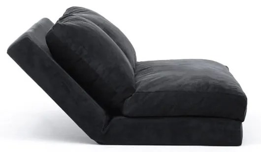 Canapea neagră extensibilă 120 cm Taida – Balcab Home