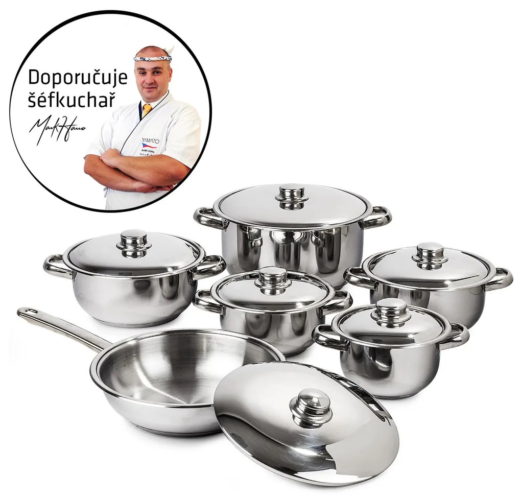 Set de oale de 12 piese 4Home Destiny, capace dinoțel inoxidabil