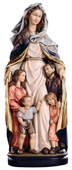 Statueta lemn "Madonna protectorul familiei", 30cm
