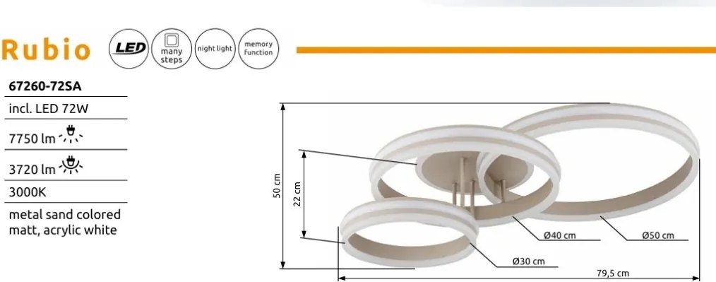 Lustra aplicata tavan design circular LED RUBIO