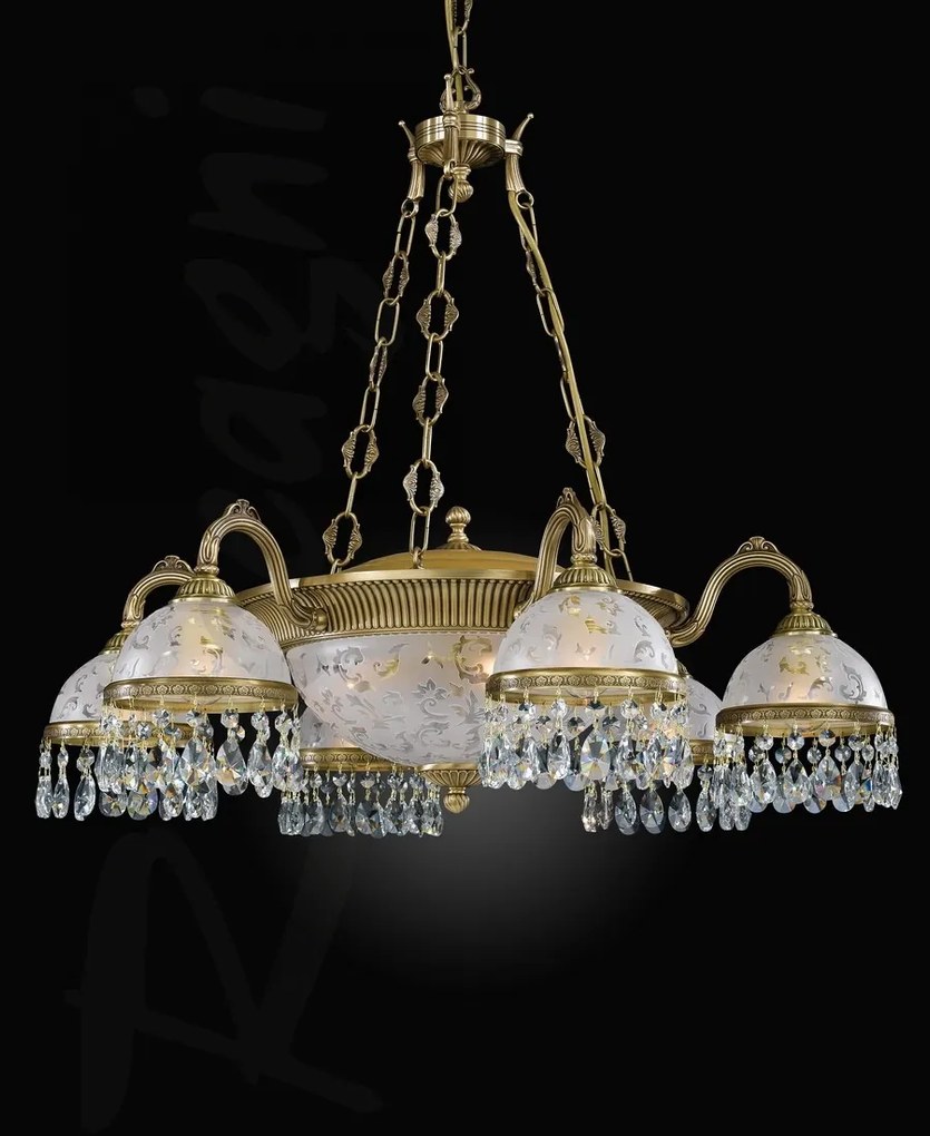 Candelabru design clasic realizat manual din alama si Cristal Scholer 6200