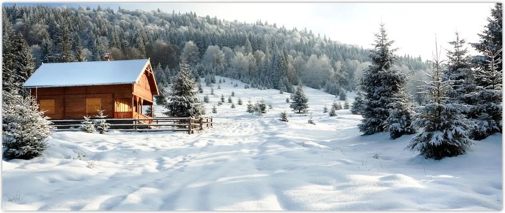 Tablou - Cabană de munte (120x50 cm)