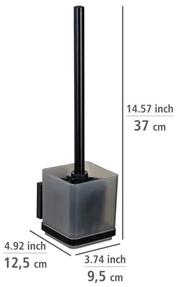 WENKO 71450800 - Set WC VACUUM-LOC QUADRO ED 9,5 x 37 cm, negru