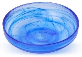 Set de masă, 18 piese, albastru/sticlă