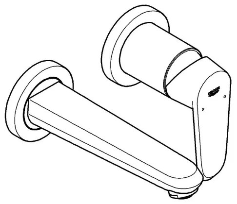 GROHE 19573002 - Baterie pentru lavoar EURODISC COSMOPOLITAN, montaj în 2 găuri, 11x17 cm, cromat