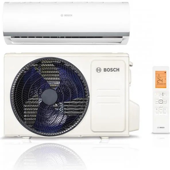 Aer conditionat cu invertor Bosch CL2000 Set 35 WE, 12000 BTU, 25 m², A++, R32, Incalzire suplimentara, Alb