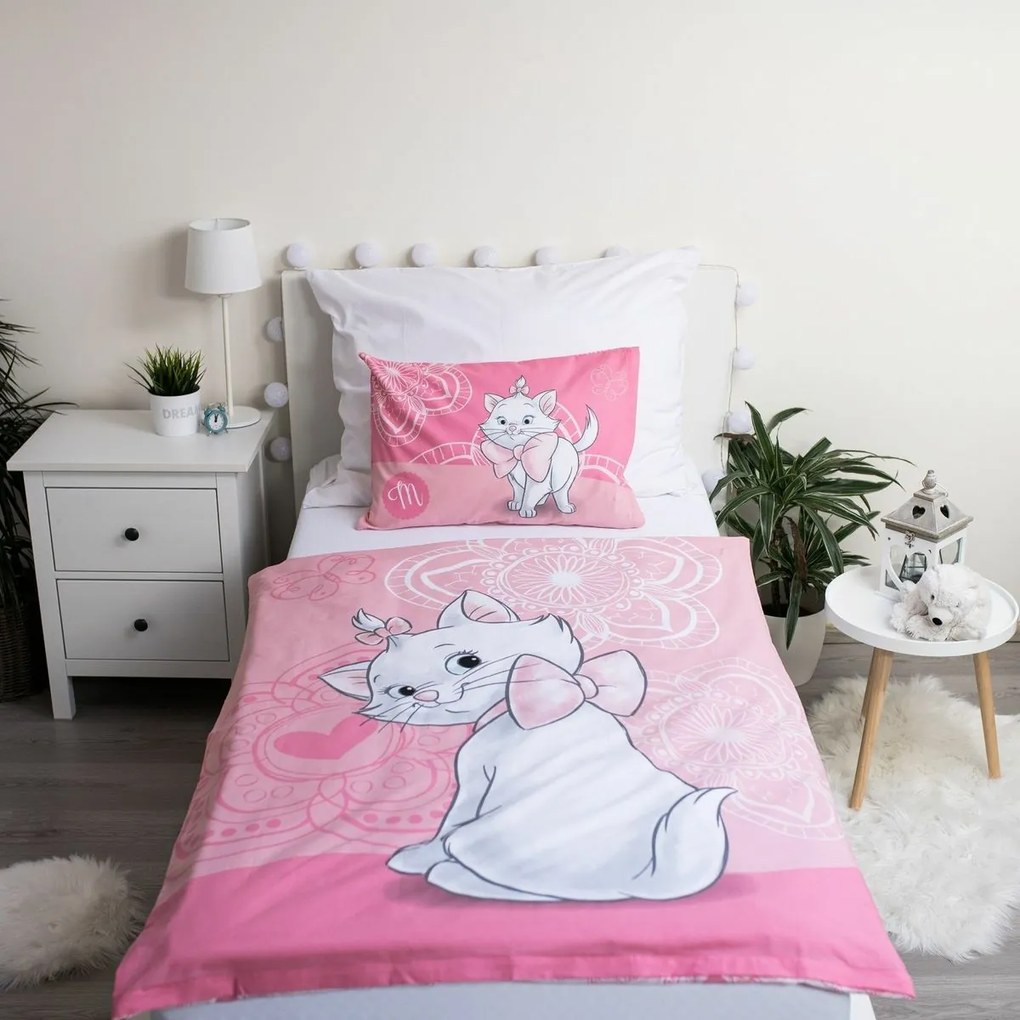 Lenjerie de pat pentru copii Marie Cat 02 din bumbac, 100 x 135 cm, 40 x 60 cm