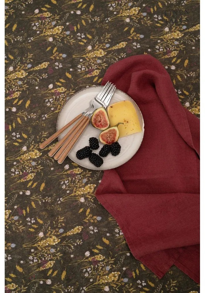 Față de masă din in 140x140 cm Woodland – Linen Tales