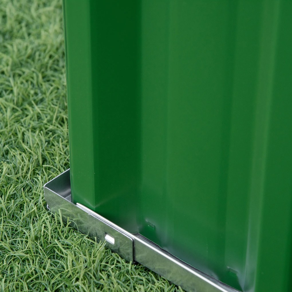Outsunny Pătrat de grădină de grădină modulabil, montare fără unelte, mănuși incluse 174 x 90 x 30 cm oțel galvanizat verde | Aosom Romania