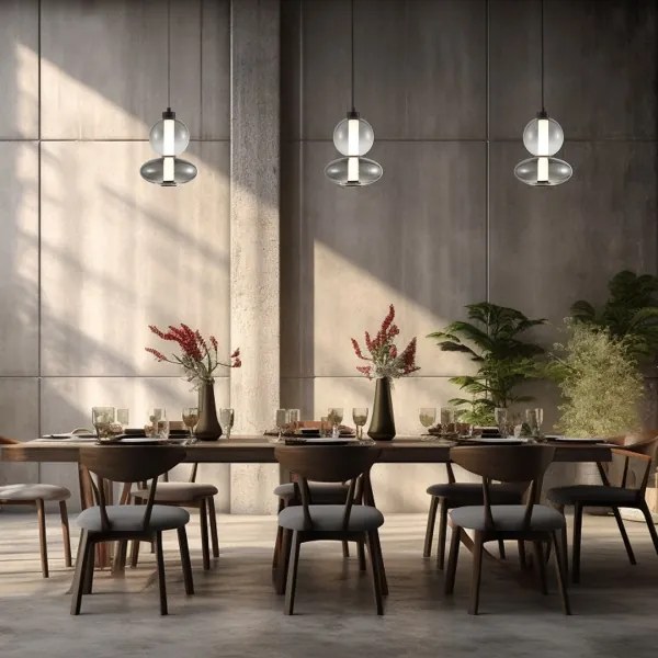 Lustră LED pe cablu DAPHNE LED/12W/230V gri