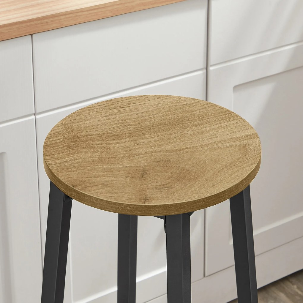 Scaun de bar TAYLOR ARTISAN cu picioare negre