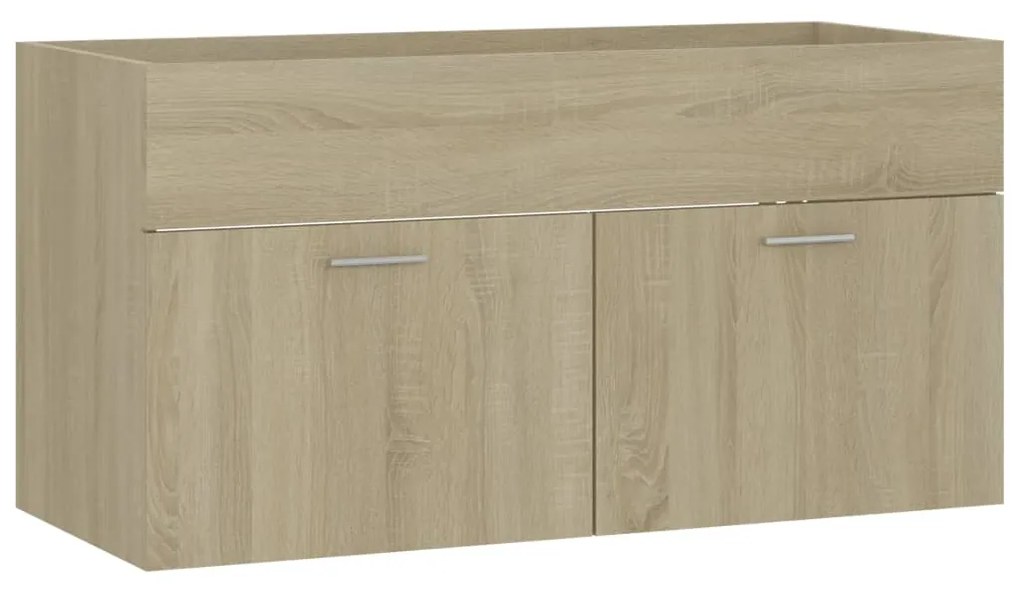 804668 vidaXL Dulap de chiuvetă, stejar Sonoma, 90x38,5x46 cm, PAL